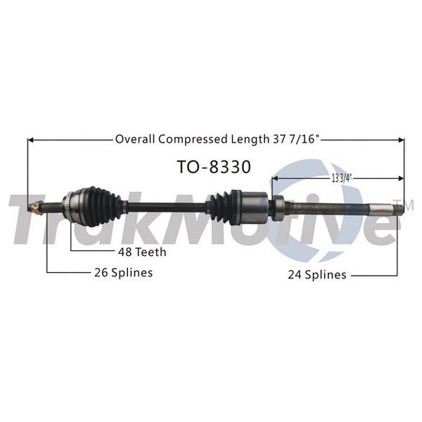 Surtrack Axle Cv Axle Shaft, To-8330 TO-8330 - main